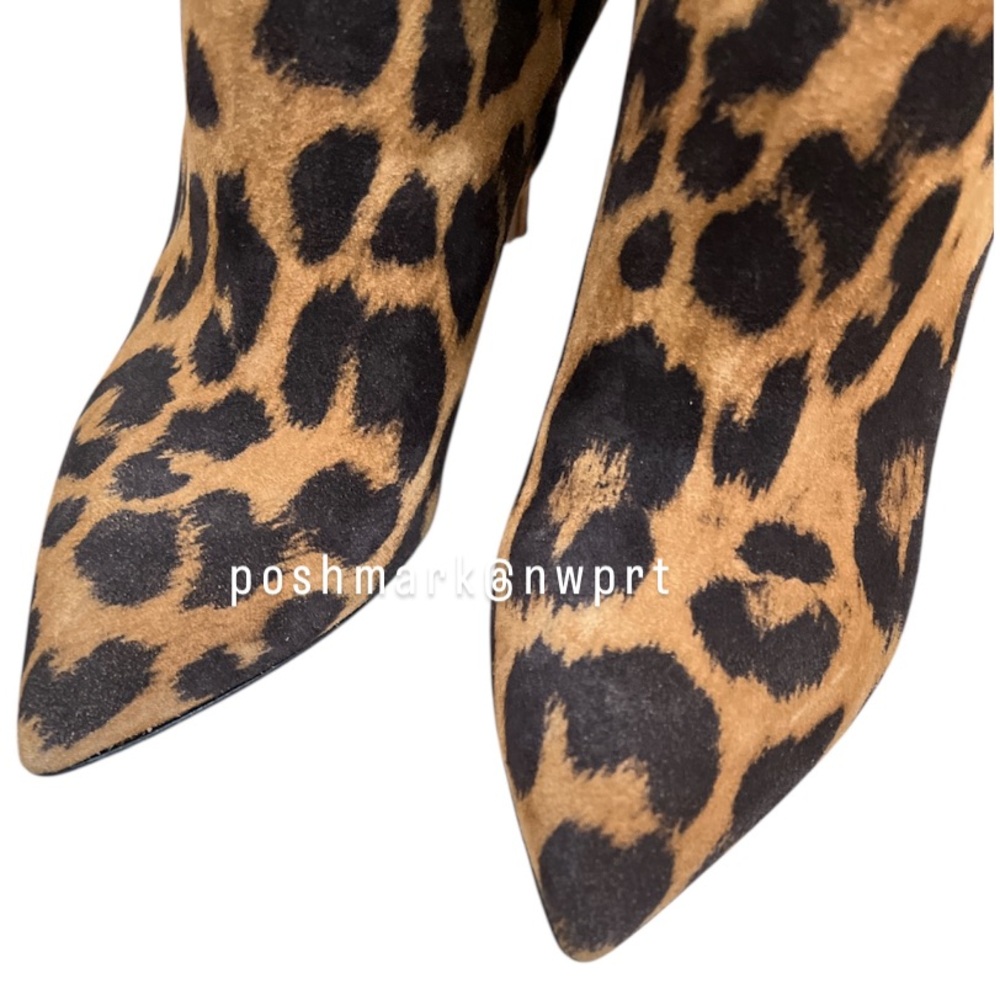 NEW 🐆 Paris Texas Gaia Leopard Print Boots High Heel Cult Black Brown 38 7 - Picture 6 of 16